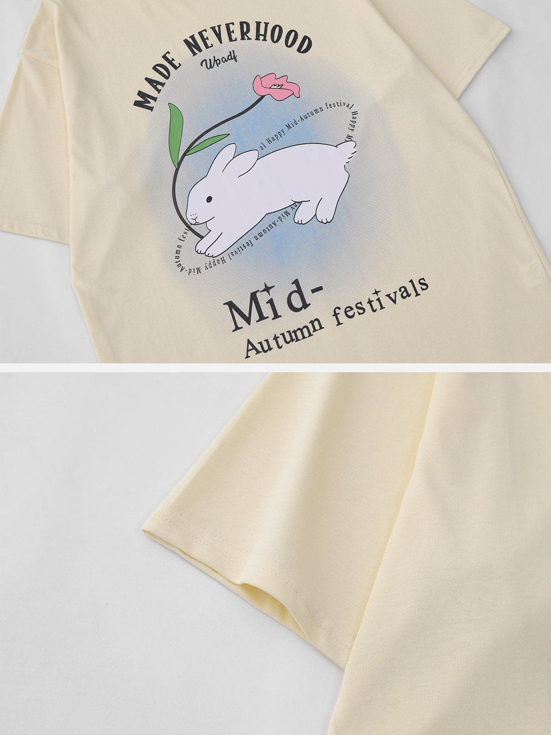 Majesda® - Bunny Flower Print Tee- Outfit Ideas - Streetwear Fashion - majesda.com