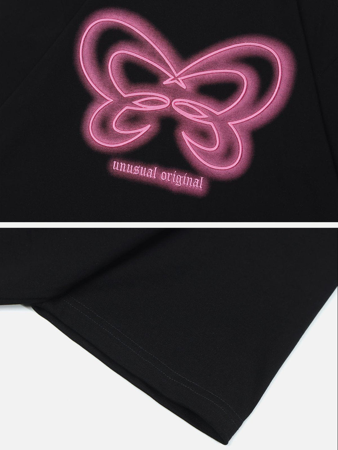 Majesda® - Butterfly Embroidery Tee- Outfit Ideas - Streetwear Fashion - majesda.com