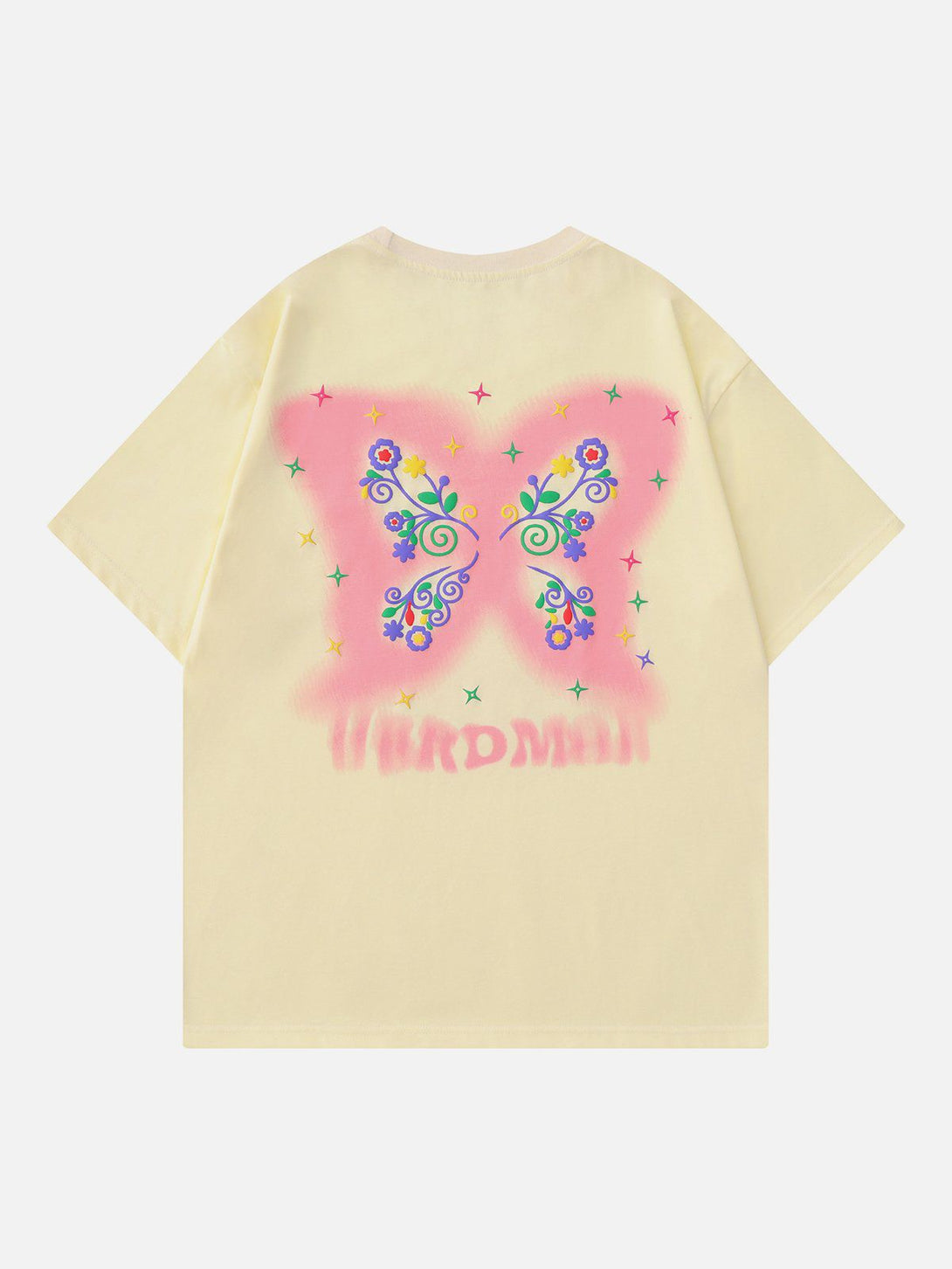 Majesda® - Butterfly Foaming Print Tee- Outfit Ideas - Streetwear Fashion - majesda.com