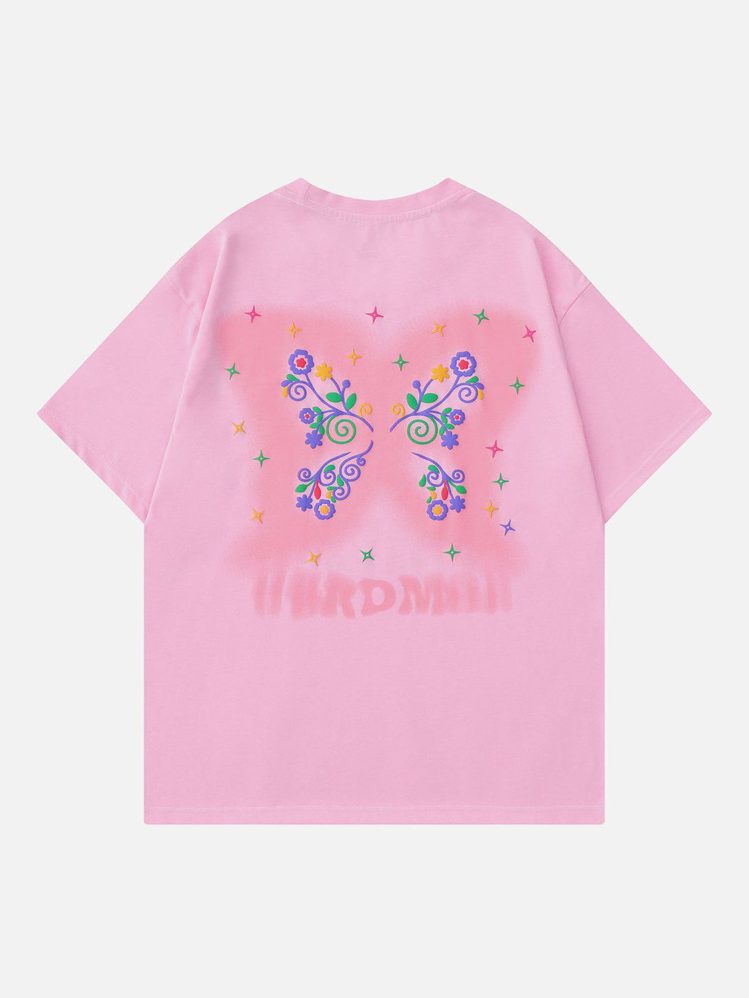 Majesda® - Butterfly Foaming Print Tee- Outfit Ideas - Streetwear Fashion - majesda.com