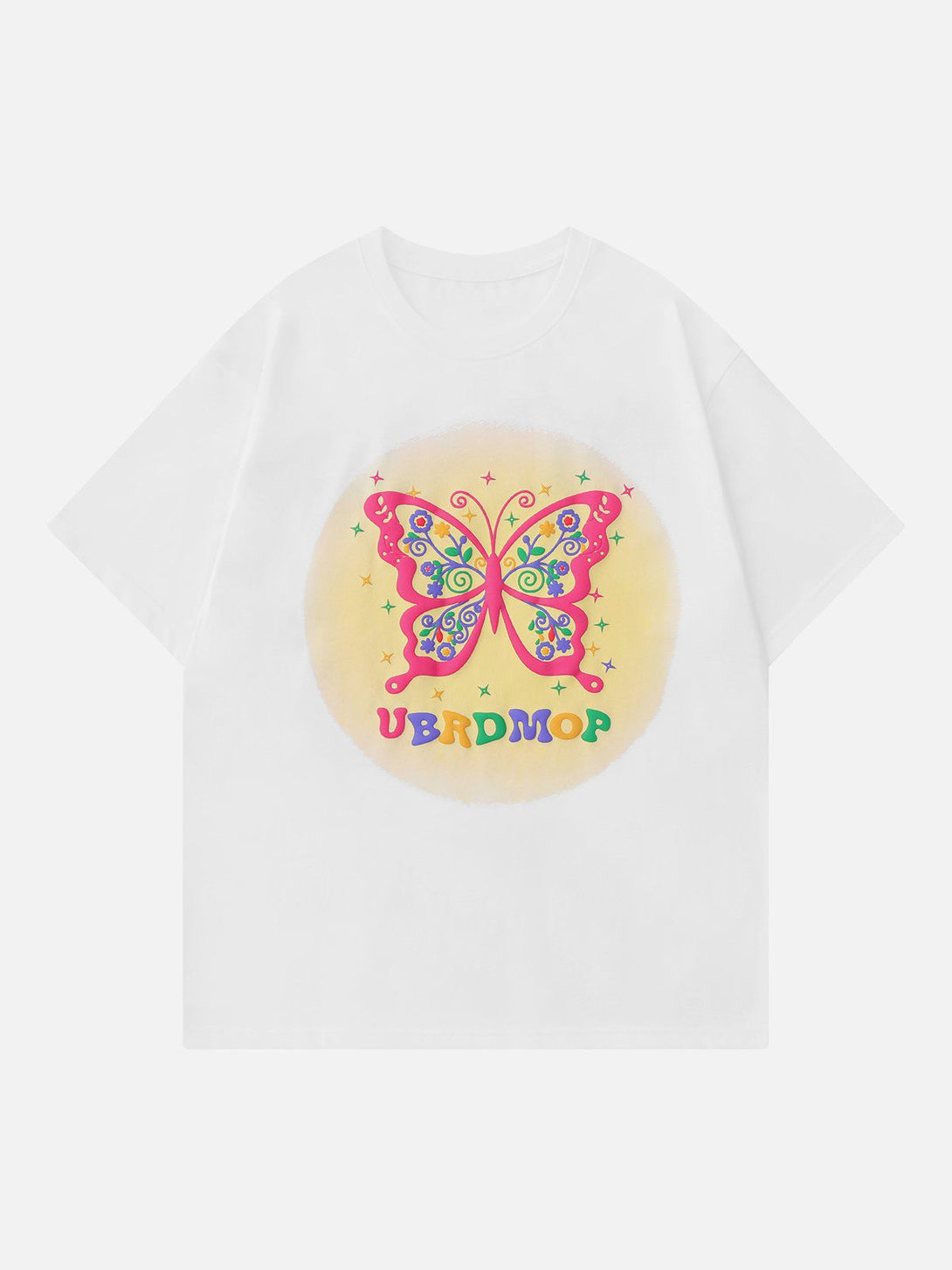 Majesda® - Butterfly Foaming Print Tee- Outfit Ideas - Streetwear Fashion - majesda.com