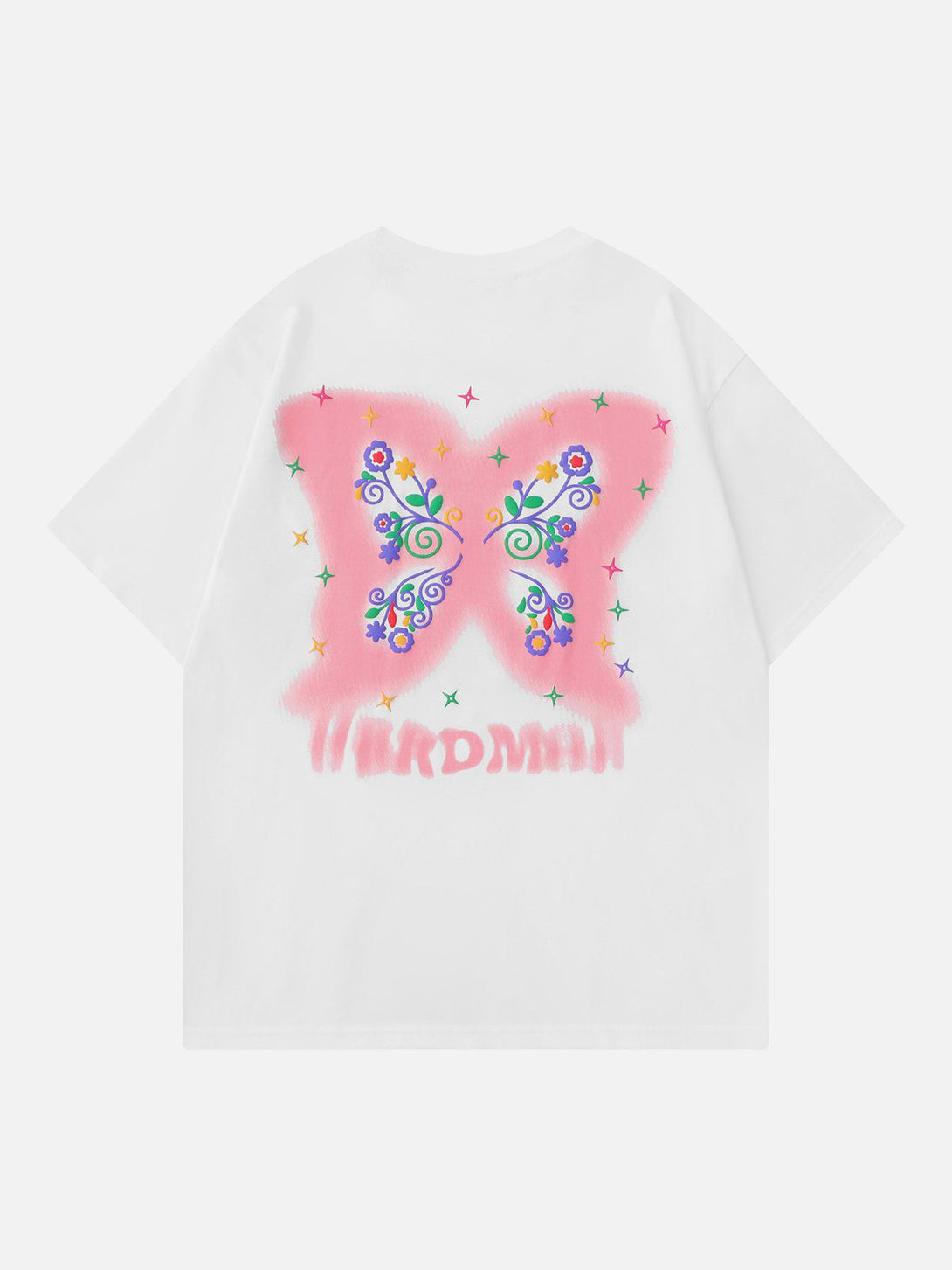 Majesda® - Butterfly Foaming Print Tee- Outfit Ideas - Streetwear Fashion - majesda.com