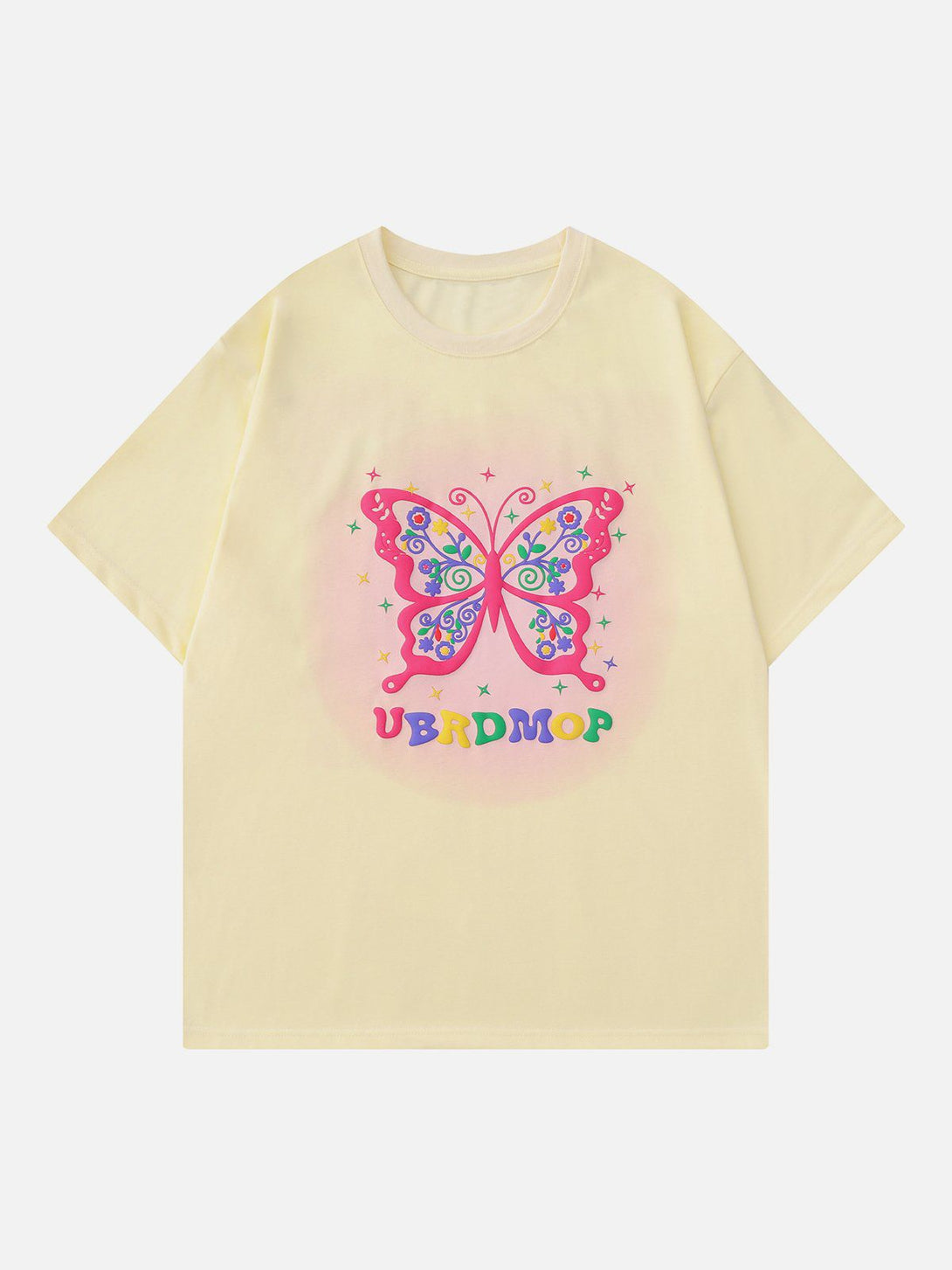 Majesda® - Butterfly Foaming Print Tee- Outfit Ideas - Streetwear Fashion - majesda.com