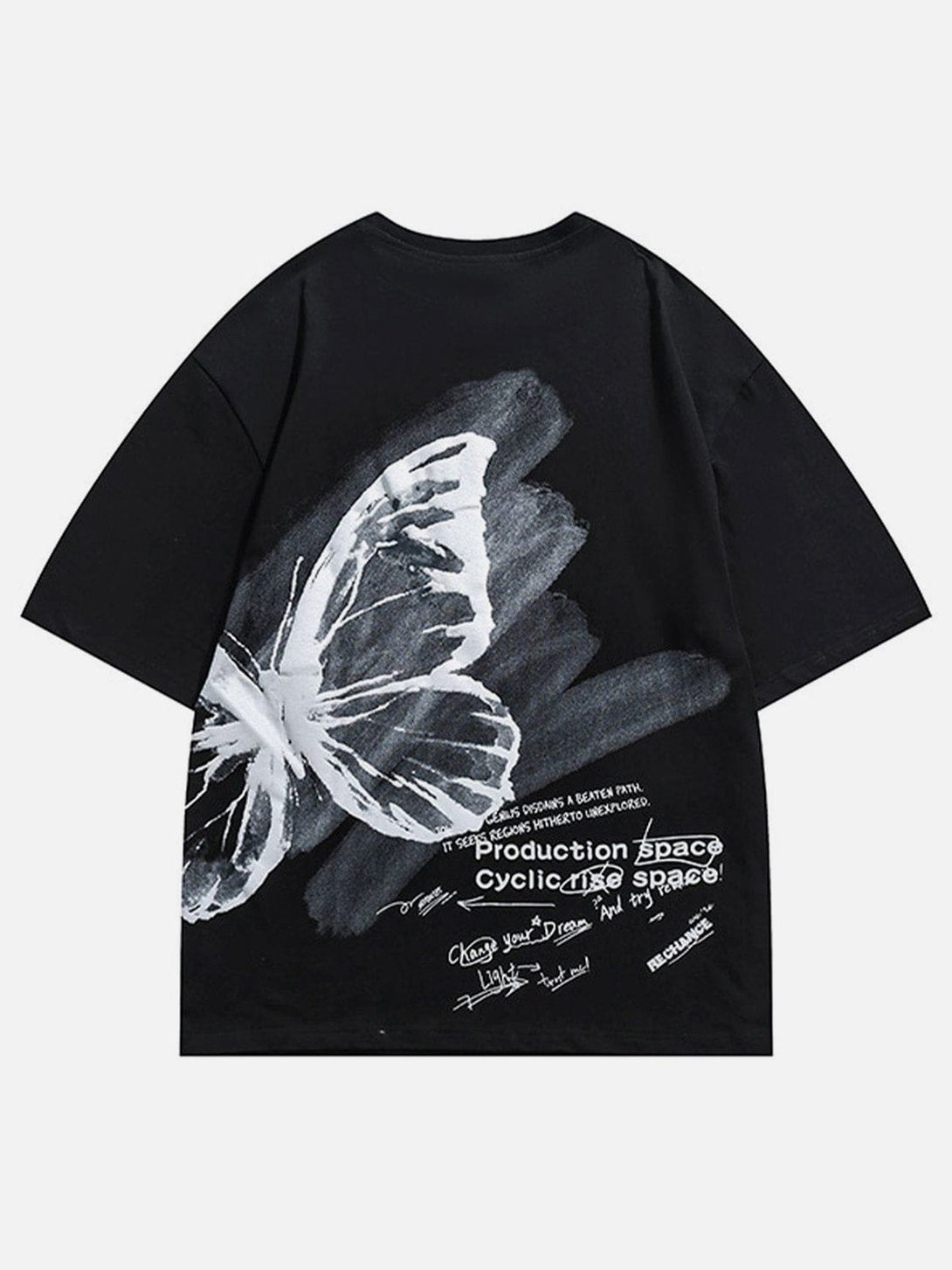 Majesda® - Butterfly Graphic Tee- Outfit Ideas - Streetwear Fashion - majesda.com