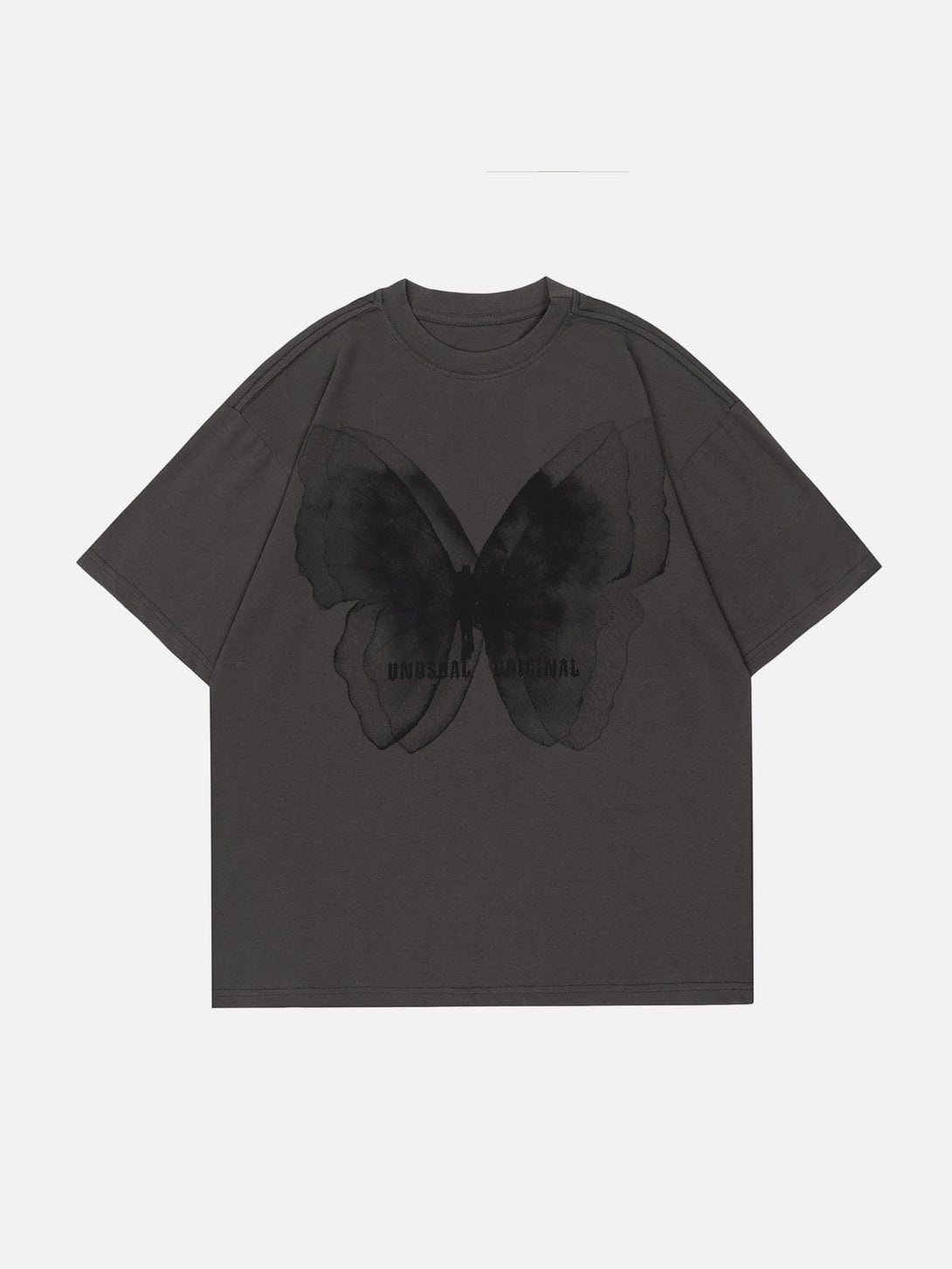 Majesda® - Butterfly Print Lettter Tee- Outfit Ideas - Streetwear Fashion - majesda.com