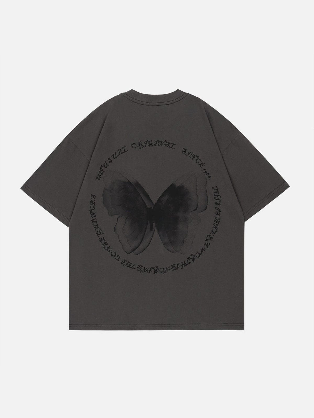 Majesda® - Butterfly Print Lettter Tee- Outfit Ideas - Streetwear Fashion - majesda.com