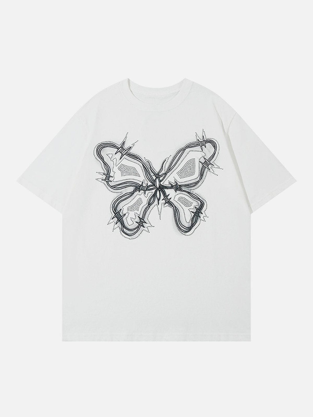 Majesda® - Butterfly Print Tee- Outfit Ideas - Streetwear Fashion - majesda.com