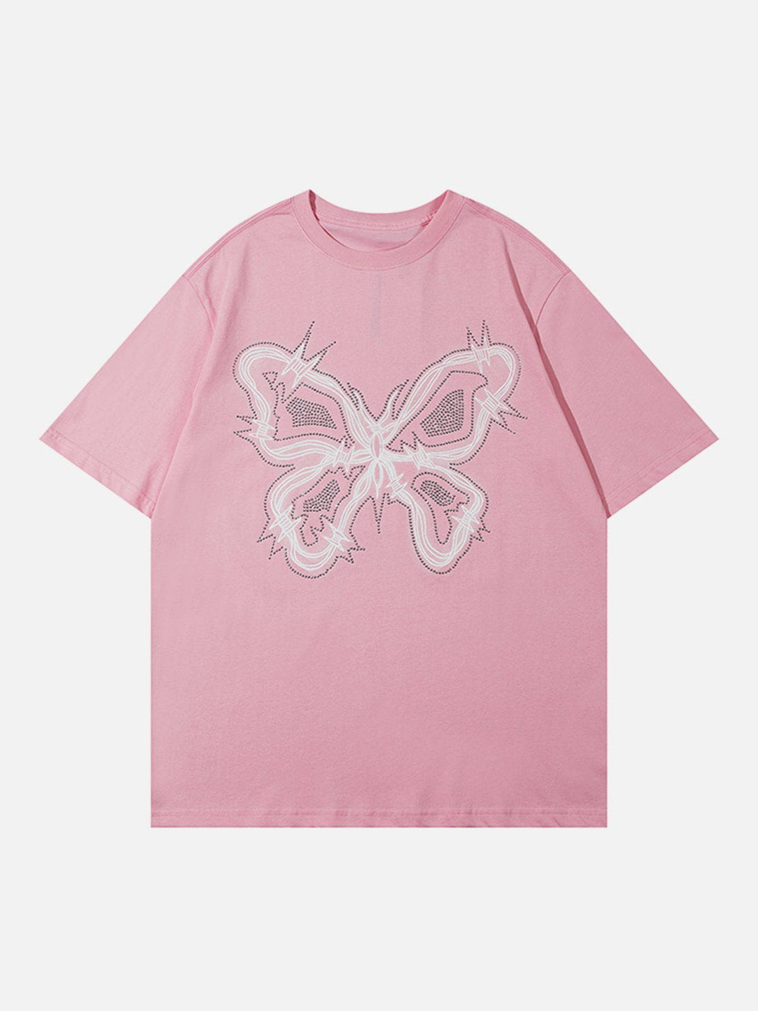 Majesda® - Butterfly Print Tee- Outfit Ideas - Streetwear Fashion - majesda.com