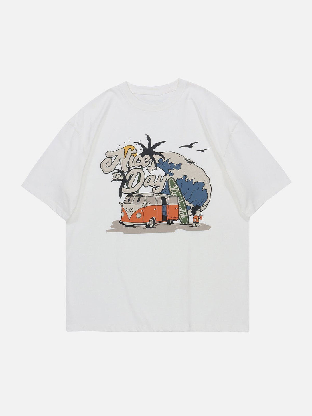 Majesda® - Cartoon Car Print Tee- Outfit Ideas - Streetwear Fashion - majesda.com