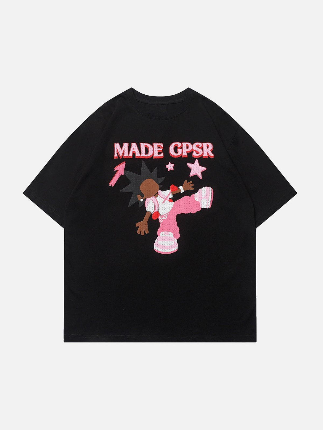 Majesda® - Cartoon Character Print Tee- Outfit Ideas - Streetwear Fashion - majesda.com