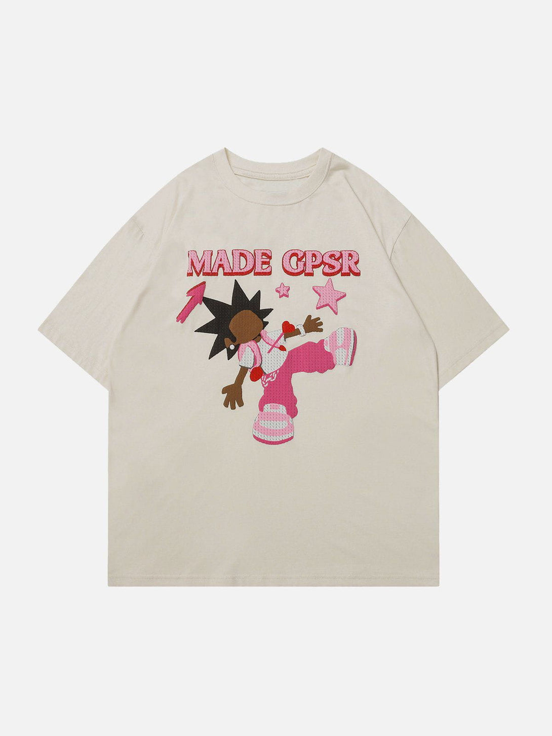 Majesda® - Cartoon Character Print Tee- Outfit Ideas - Streetwear Fashion - majesda.com