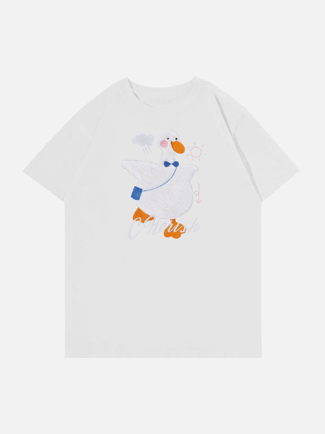 Majesda® - Cartoon Duck Patchwork Tee- Outfit Ideas - Streetwear Fashion - majesda.com