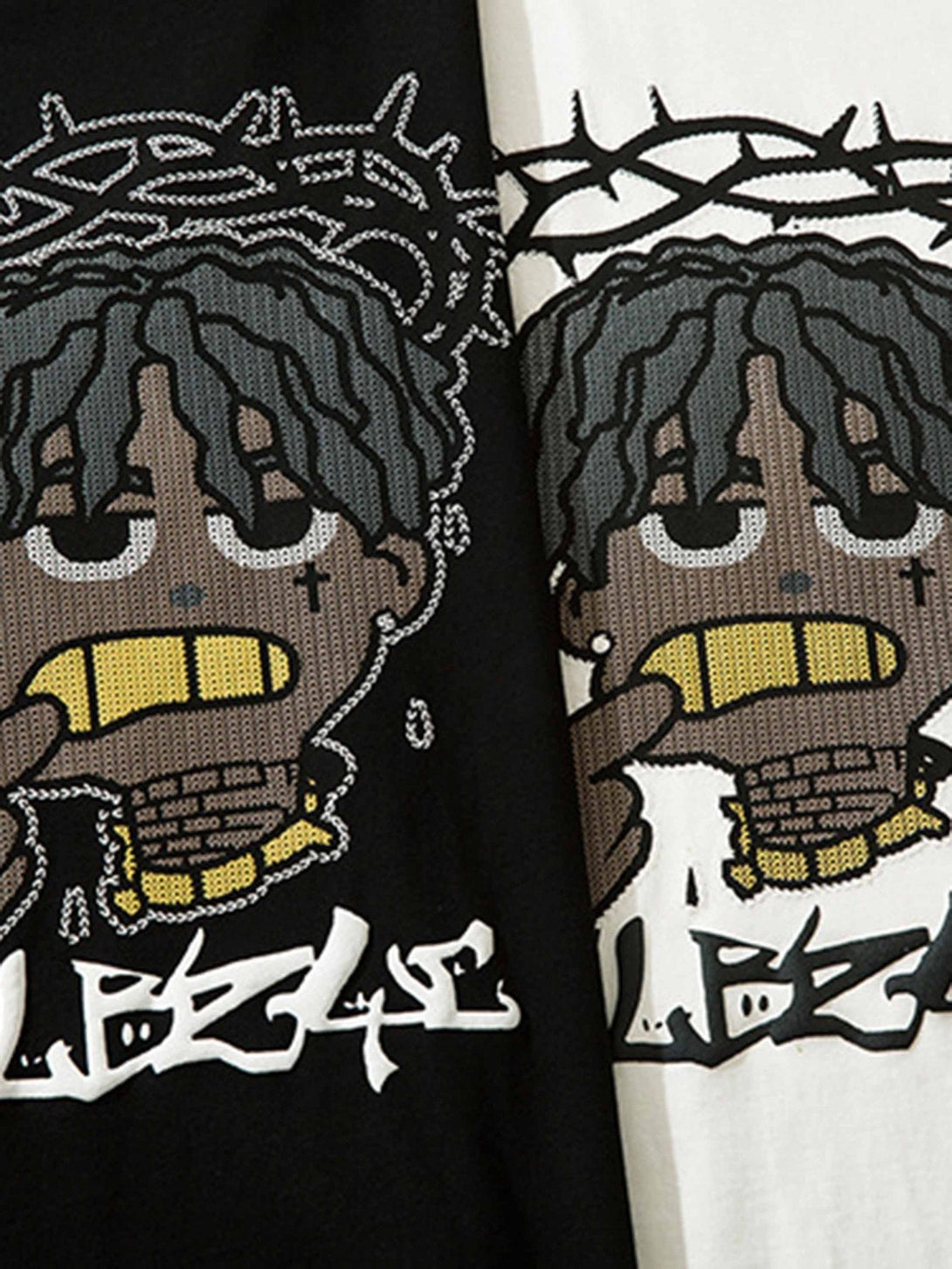 Majesda® - Cartoon Foam Loose T-Shirt- Outfit Ideas - Streetwear Fashion - majesda.com