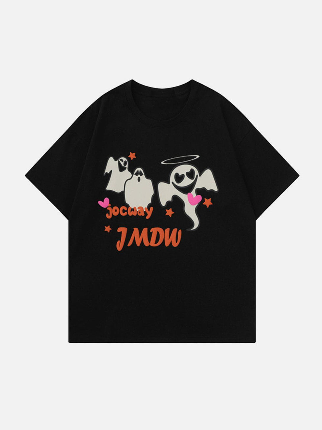 Majesda® - Cartoon Ghost Print Tee- Outfit Ideas - Streetwear Fashion - majesda.com