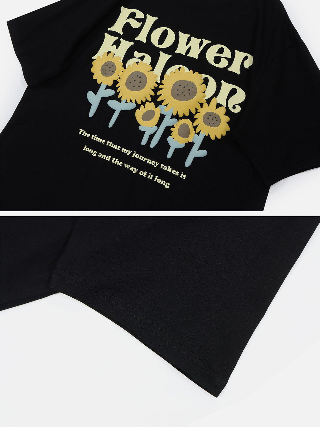 Majesda® - Cartoon Sunflower Graphic Tee- Outfit Ideas - Streetwear Fashion - majesda.com