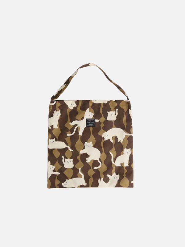 Majesda® - Cat Print Canvas Shoulder Bag Bag- Outfit Ideas - Streetwear Fashion - majesda.com