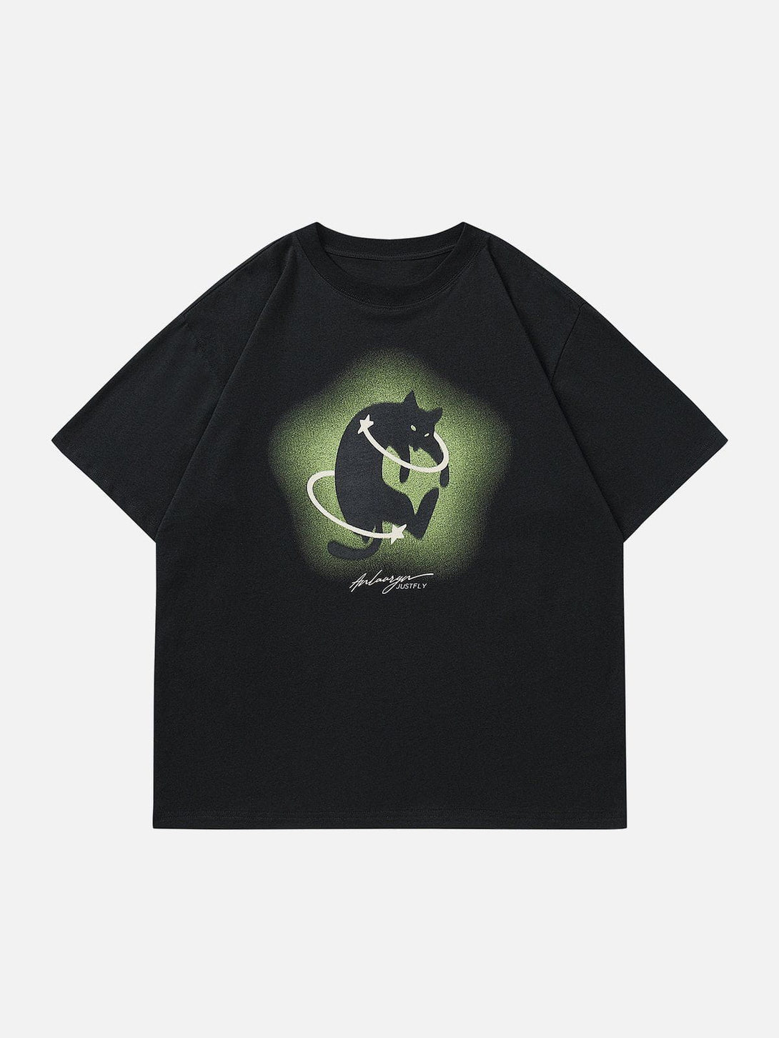 Majesda® - Cat Print Tee- Outfit Ideas - Streetwear Fashion - majesda.com