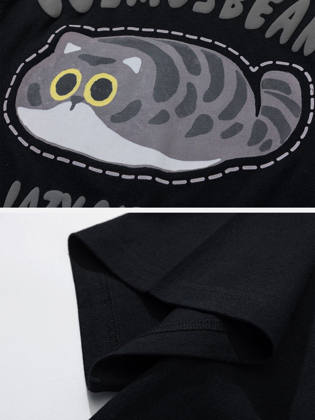 Majesda® - Cat Print Tee- Outfit Ideas - Streetwear Fashion - majesda.com