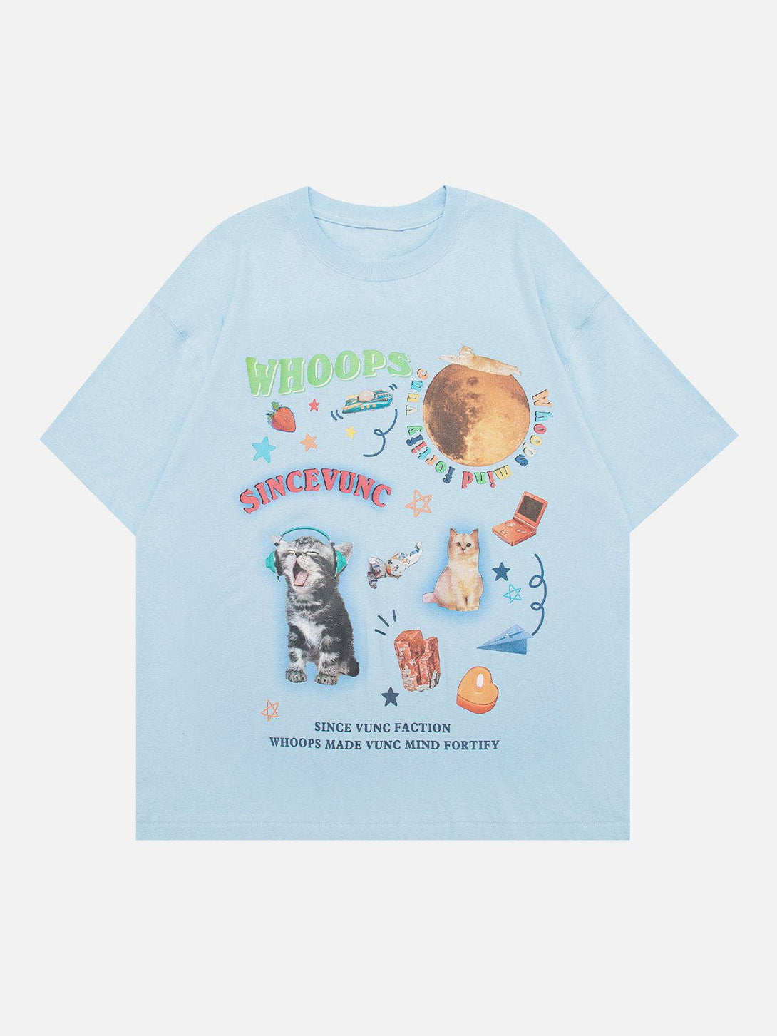 Majesda® - Cats Picture Puzzle Print Tee- Outfit Ideas - Streetwear Fashion - majesda.com