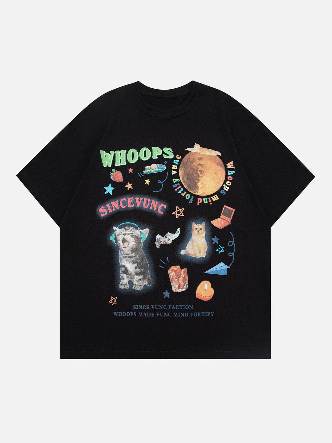 Majesda® - Cats Picture Puzzle Print Tee- Outfit Ideas - Streetwear Fashion - majesda.com