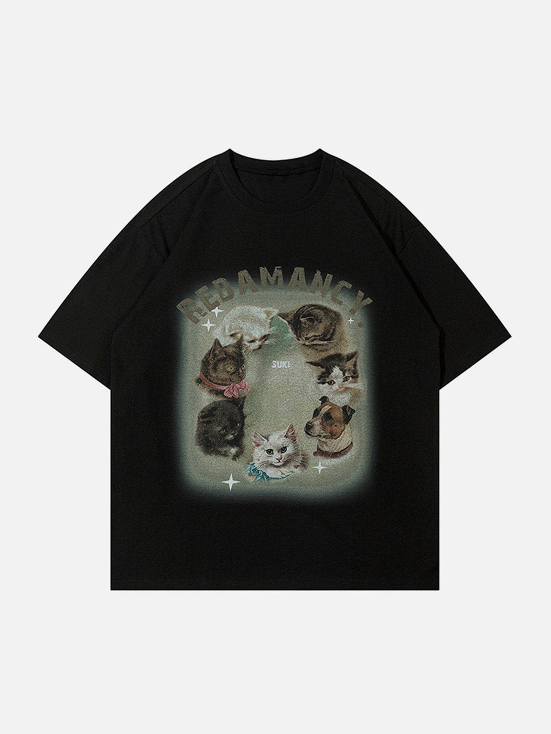 Majesda® - Cats Print Tee- Outfit Ideas - Streetwear Fashion - majesda.com