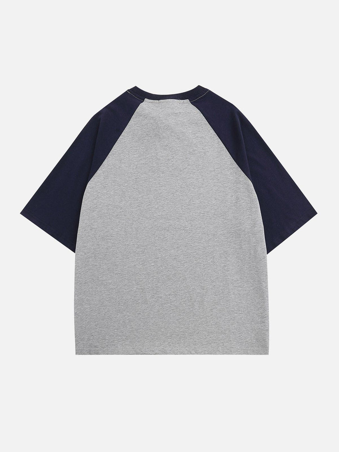 Majesda® - Color Block Raglan Letter Print Tee- Outfit Ideas - Streetwear Fashion - majesda.com