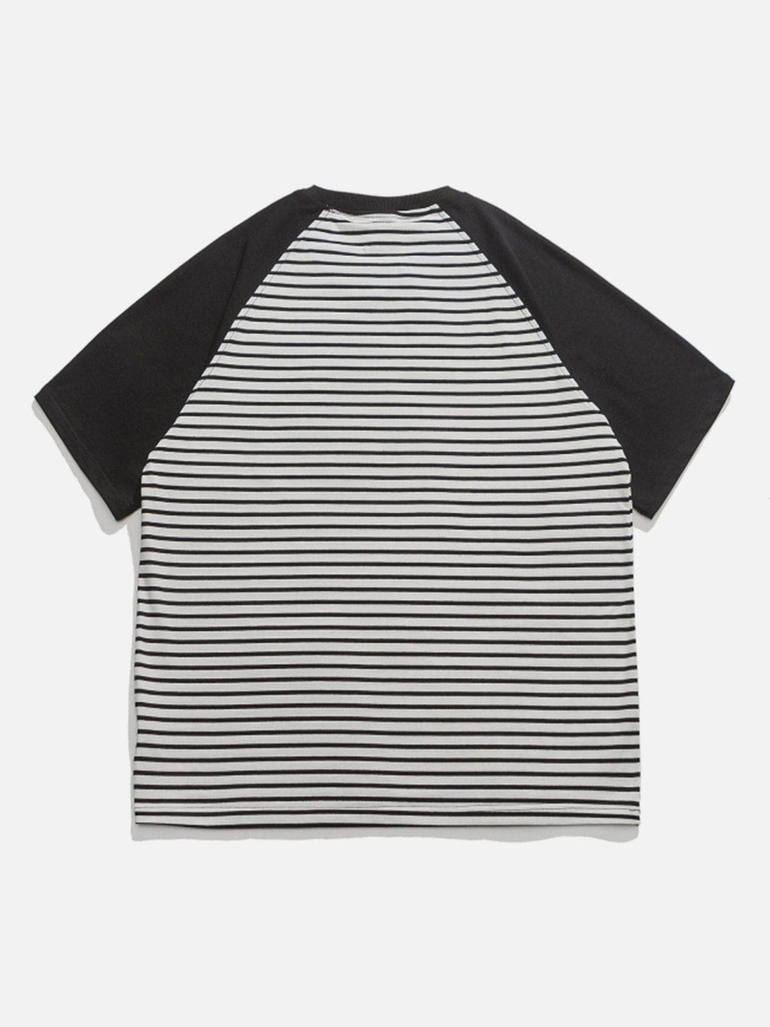 Majesda® - Color Blocking Stripes Tee- Outfit Ideas - Streetwear Fashion - majesda.com