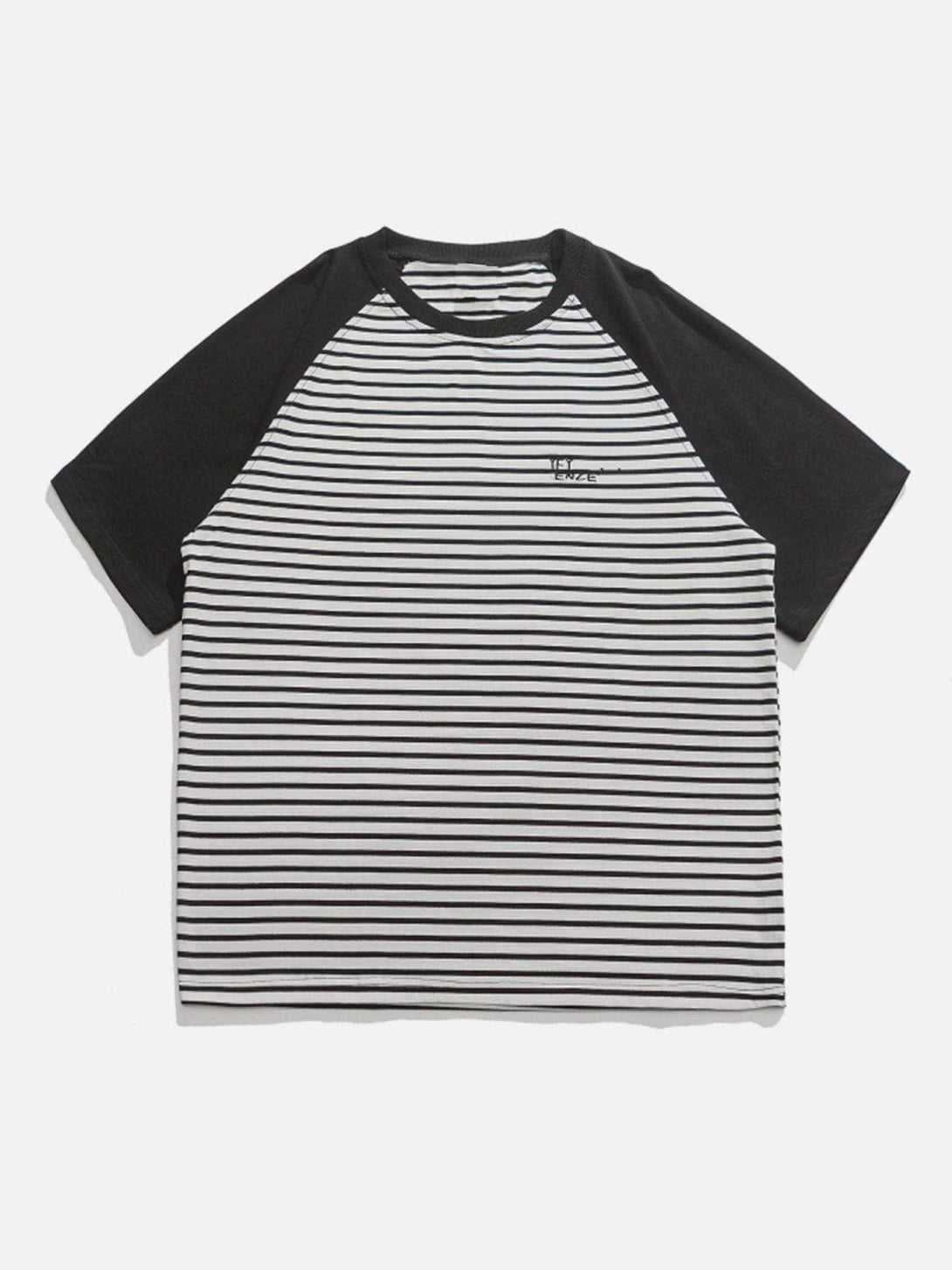 Majesda® - Color Blocking Stripes Tee- Outfit Ideas - Streetwear Fashion - majesda.com