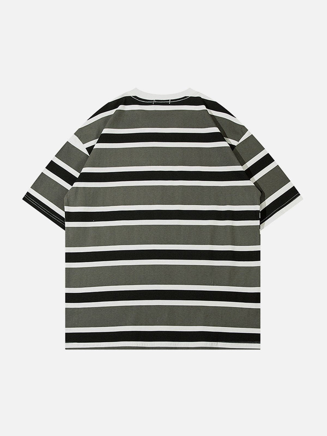 Majesda® - Color Clash Stripes Tee- Outfit Ideas - Streetwear Fashion - majesda.com