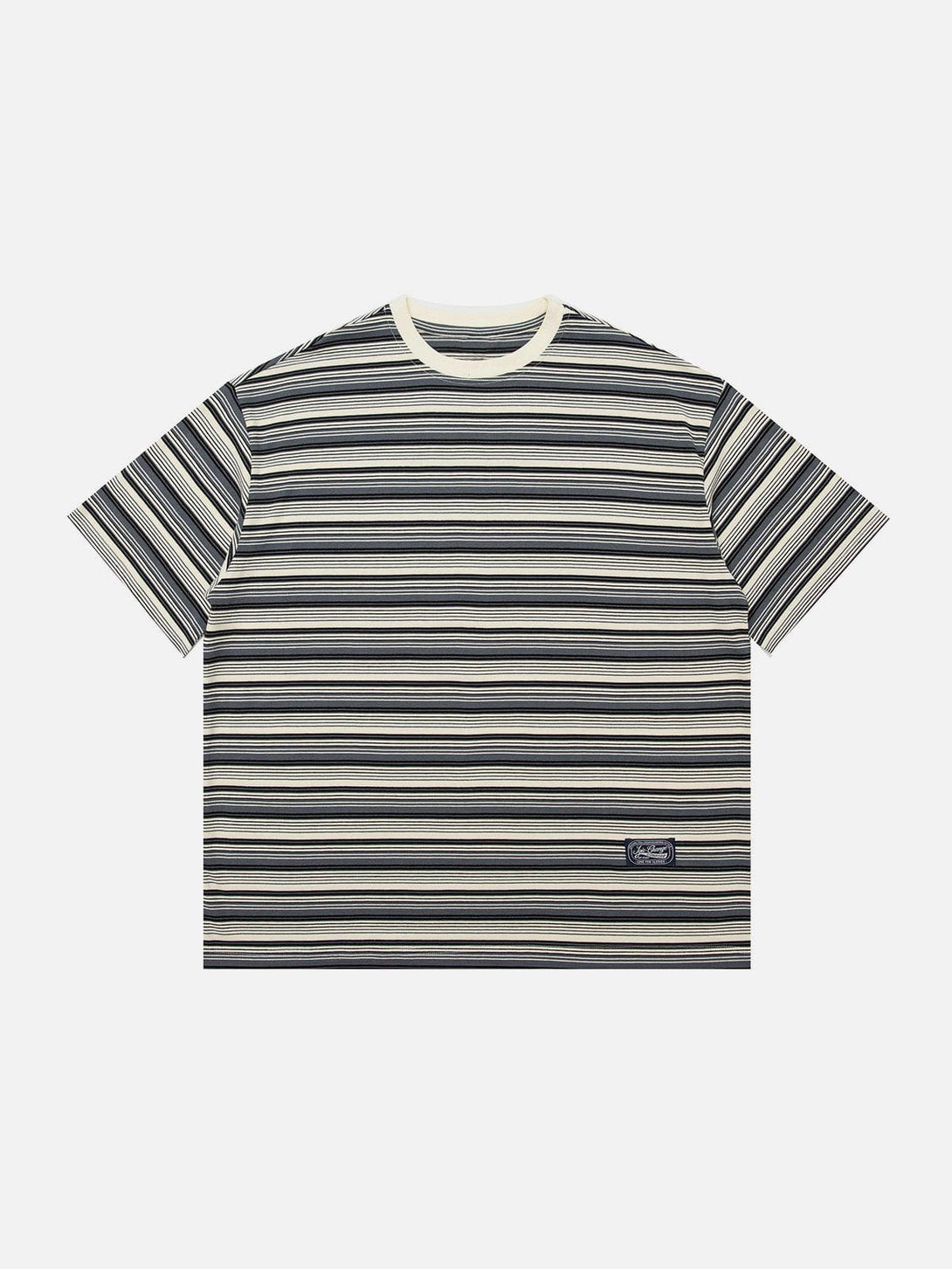 Majesda® - Color Clash Stripes Tee- Outfit Ideas - Streetwear Fashion - majesda.com