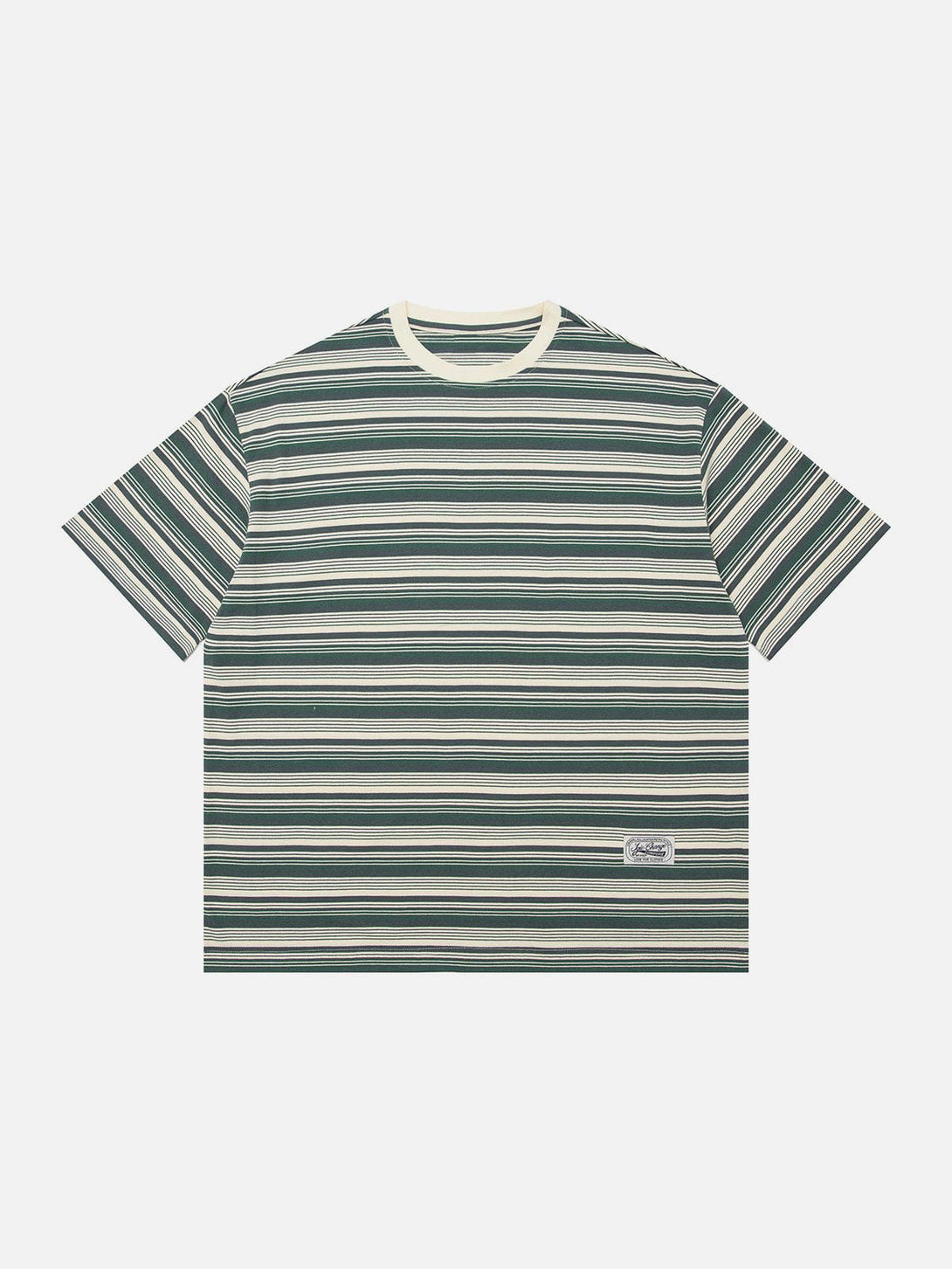 Majesda® - Color Clash Stripes Tee- Outfit Ideas - Streetwear Fashion - majesda.com