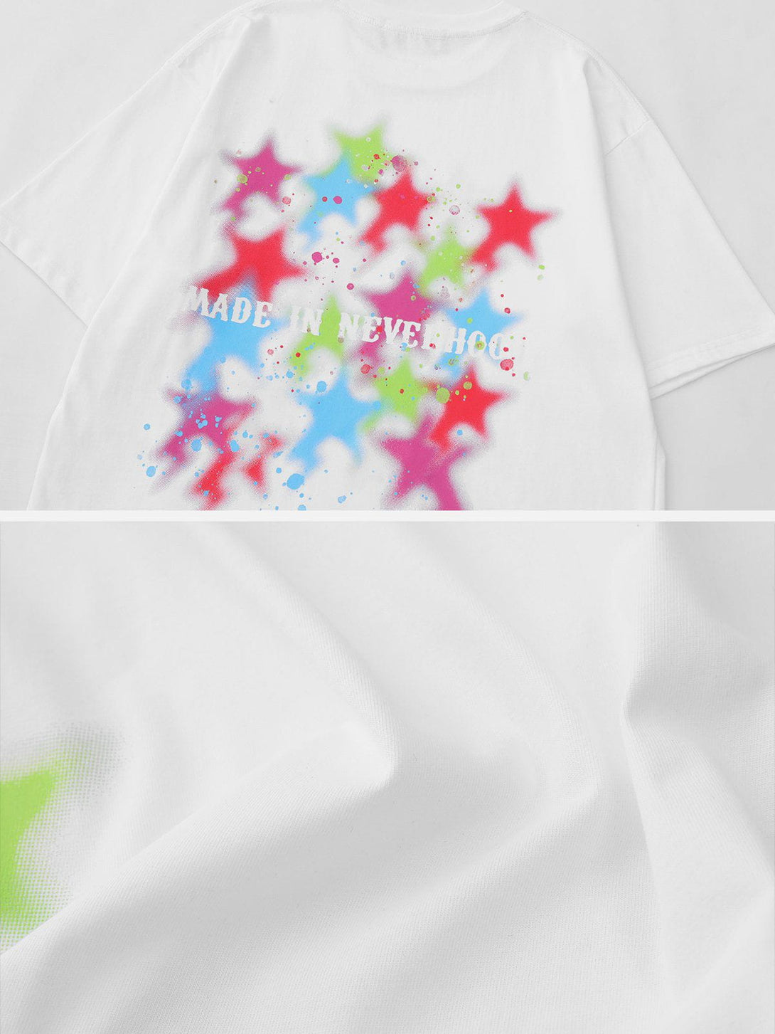 Majesda® - Color Stars Graffiti Tee- Outfit Ideas - Streetwear Fashion - majesda.com