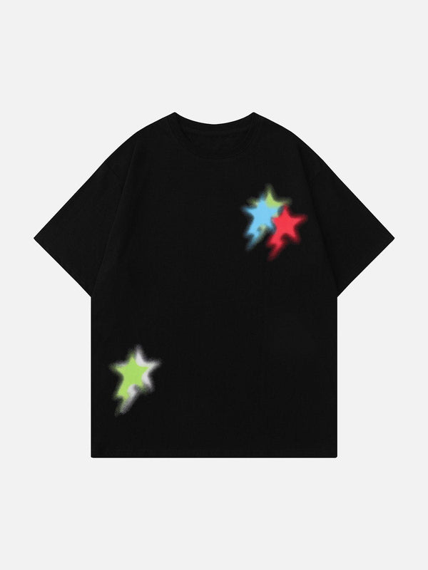 Majesda® - Color Stars Graffiti Tee- Outfit Ideas - Streetwear Fashion - majesda.com