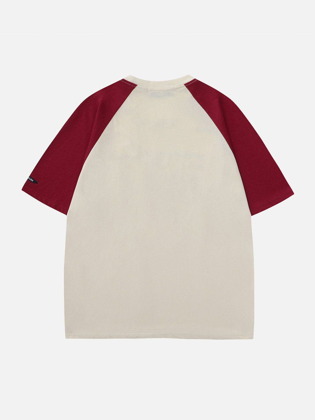 Majesda® - Colorblock Raglan Foam Letter Tee- Outfit Ideas - Streetwear Fashion - majesda.com