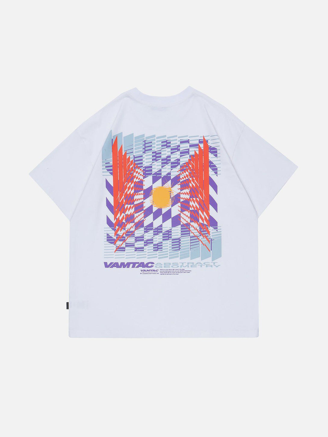 Majesda® - Colored Checkerboard Graphic Tee- Outfit Ideas - Streetwear Fashion - majesda.com