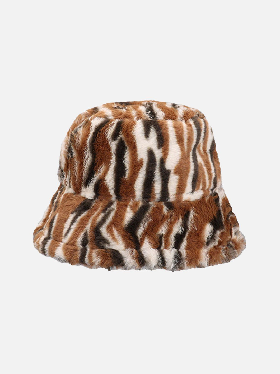 Majesda® - Contrast Striped Plush Vintage Bucket Hat- Outfit Ideas - Streetwear Fashion - majesda.com