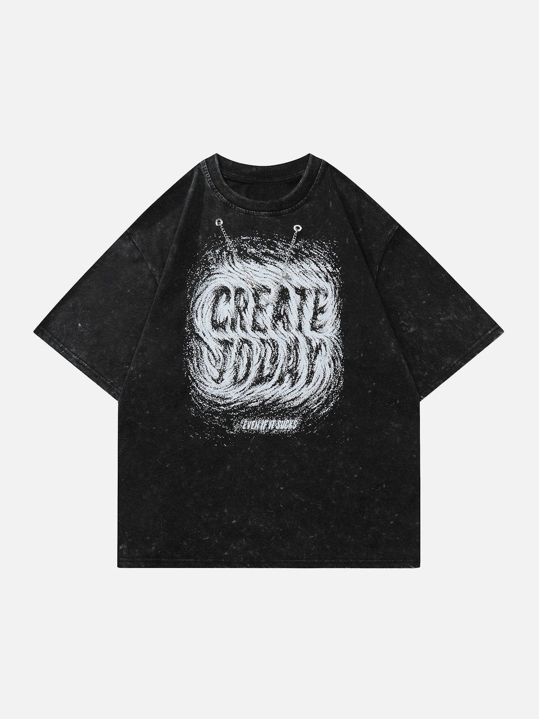 Majesda® - Create Today Necklace Washed Tee- Outfit Ideas - Streetwear Fashion - majesda.com