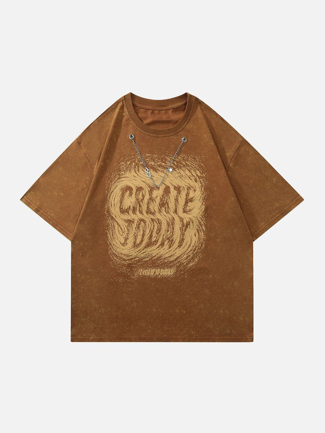 Majesda® - Create Today Necklace Washed Tee- Outfit Ideas - Streetwear Fashion - majesda.com