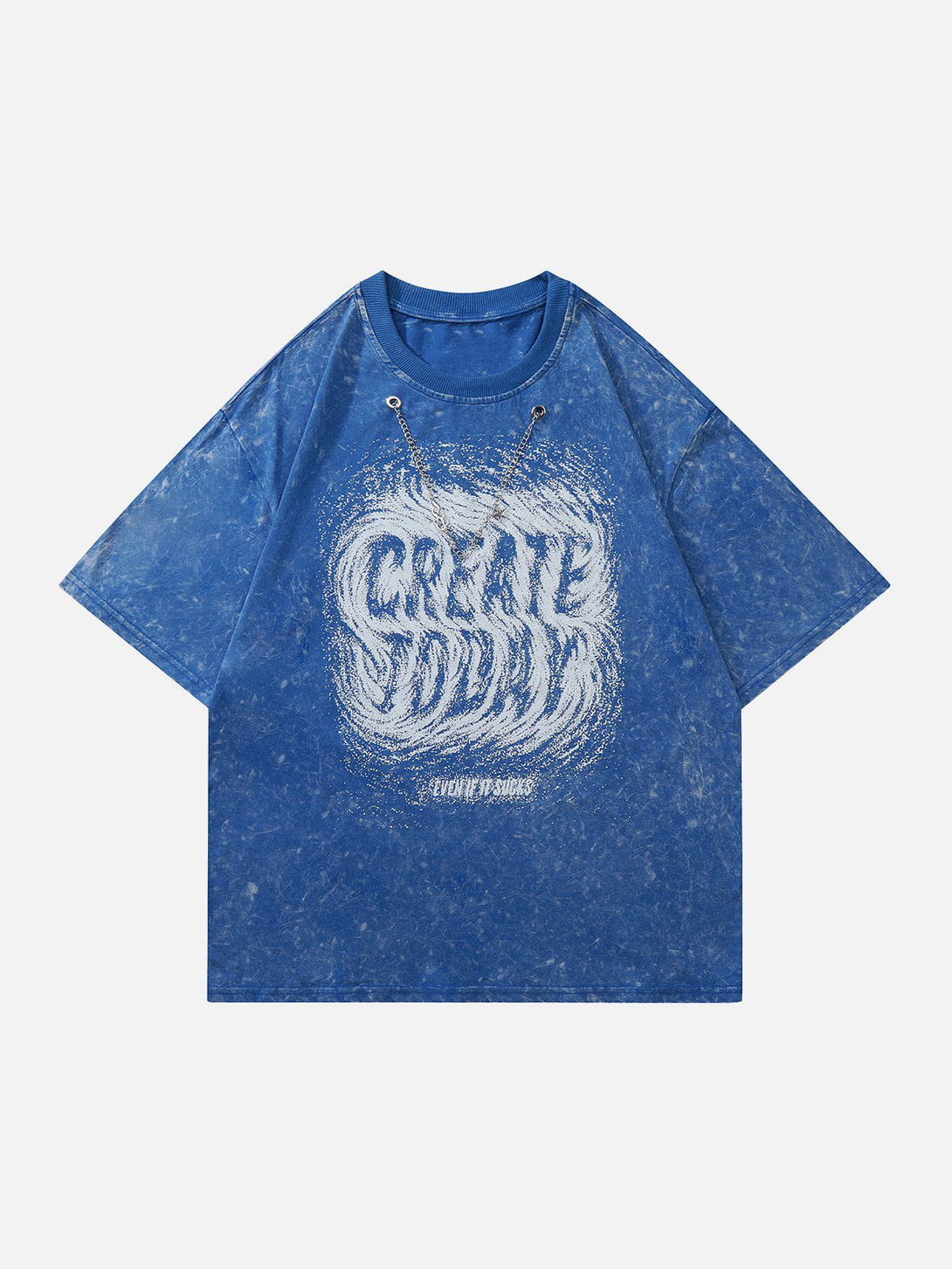 Majesda® - Create Today Necklace Washed Tee- Outfit Ideas - Streetwear Fashion - majesda.com