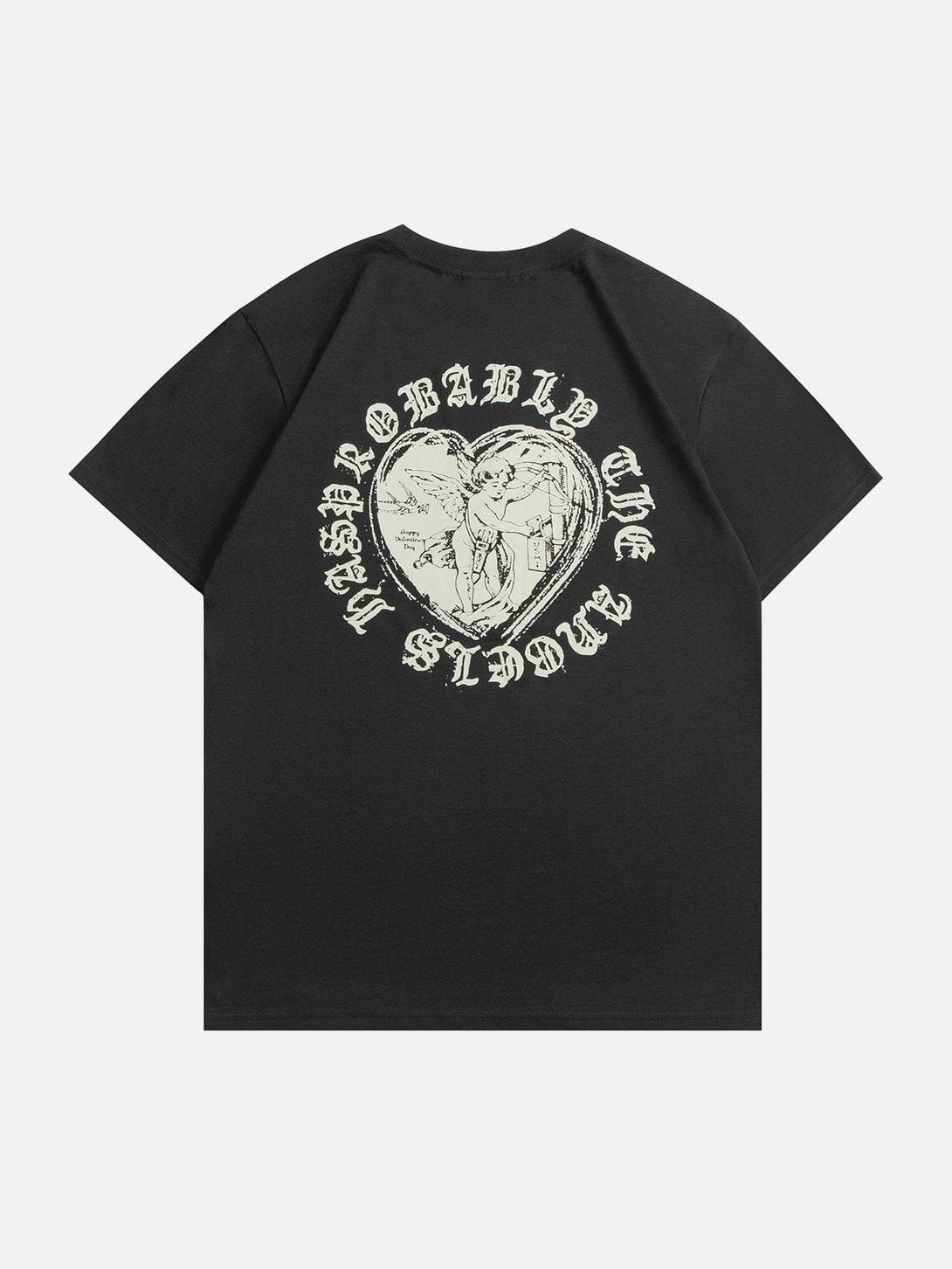 Majesda® - Cupid Heart Elements Print Tee- Outfit Ideas - Streetwear Fashion - majesda.com