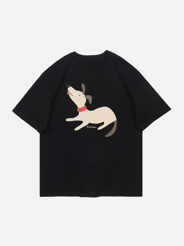 Majesda® - Cute Dog Graphic Tee- Outfit Ideas - Streetwear Fashion - majesda.com