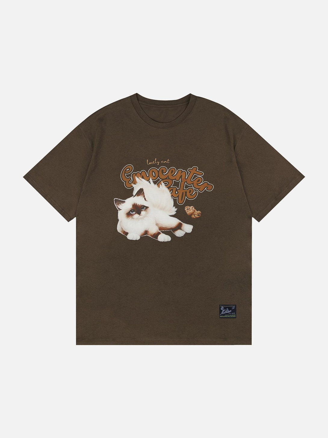 Majesda® - Cute Kitten Print Tee- Outfit Ideas - Streetwear Fashion - majesda.com