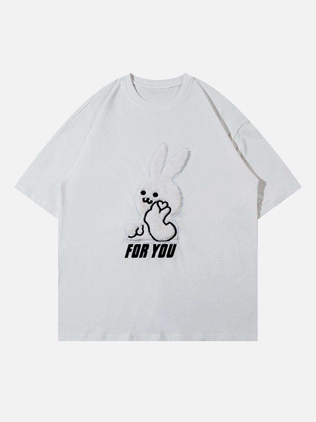 Majesda® - Cute Love Rabbit Graphic Tee- Outfit Ideas - Streetwear Fashion - majesda.com