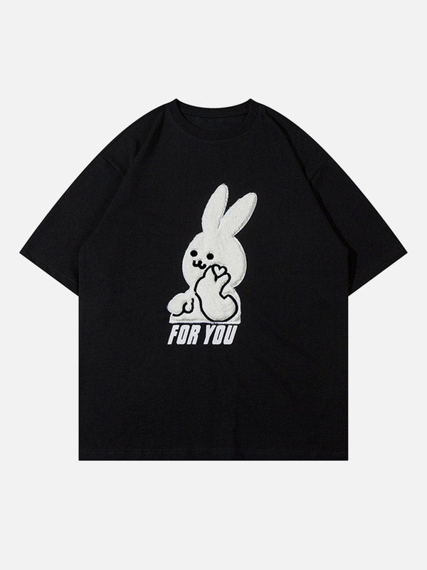 Majesda® - Cute Love Rabbit Graphic Tee- Outfit Ideas - Streetwear Fashion - majesda.com