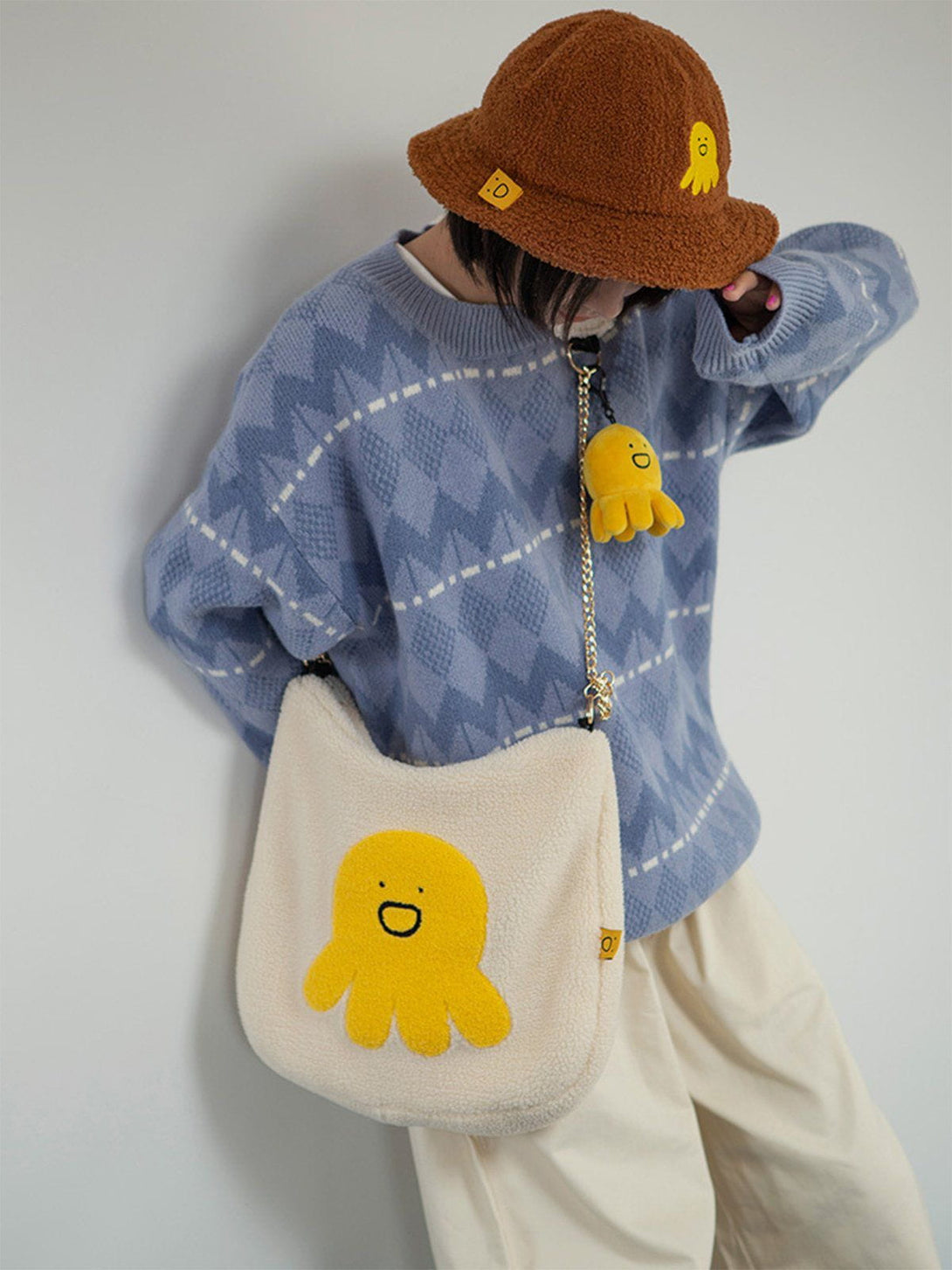 Majesda® - Cute Plush Octopus Crossbody Bag- Outfit Ideas - Streetwear Fashion - majesda.com