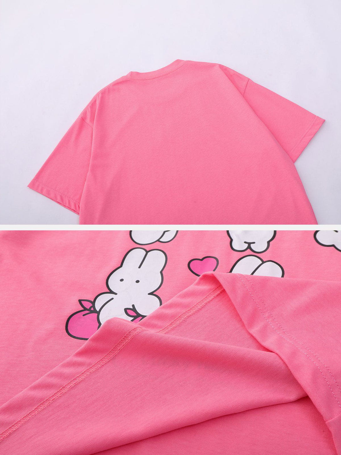 Majesda® - Cute Rabbit Print Tee- Outfit Ideas - Streetwear Fashion - majesda.com