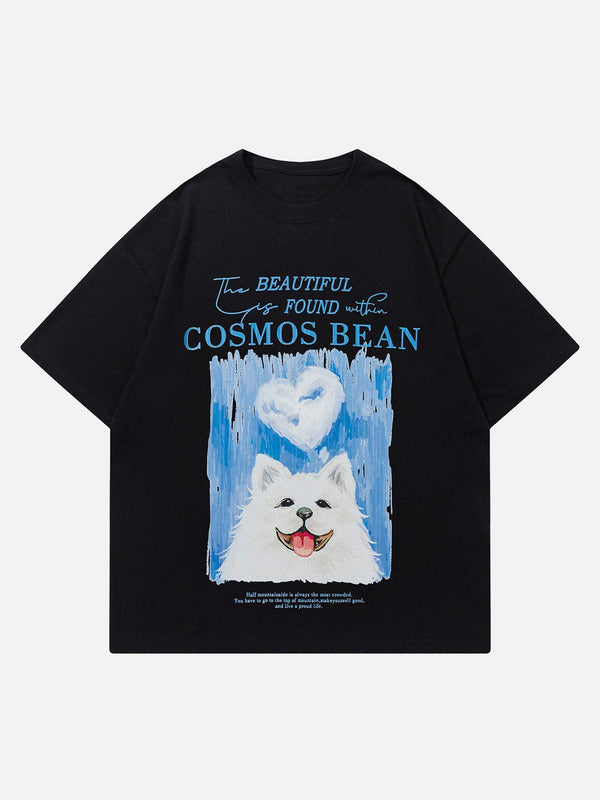 Majesda® - Cute Samoyed Print Tee- Outfit Ideas - Streetwear Fashion - majesda.com