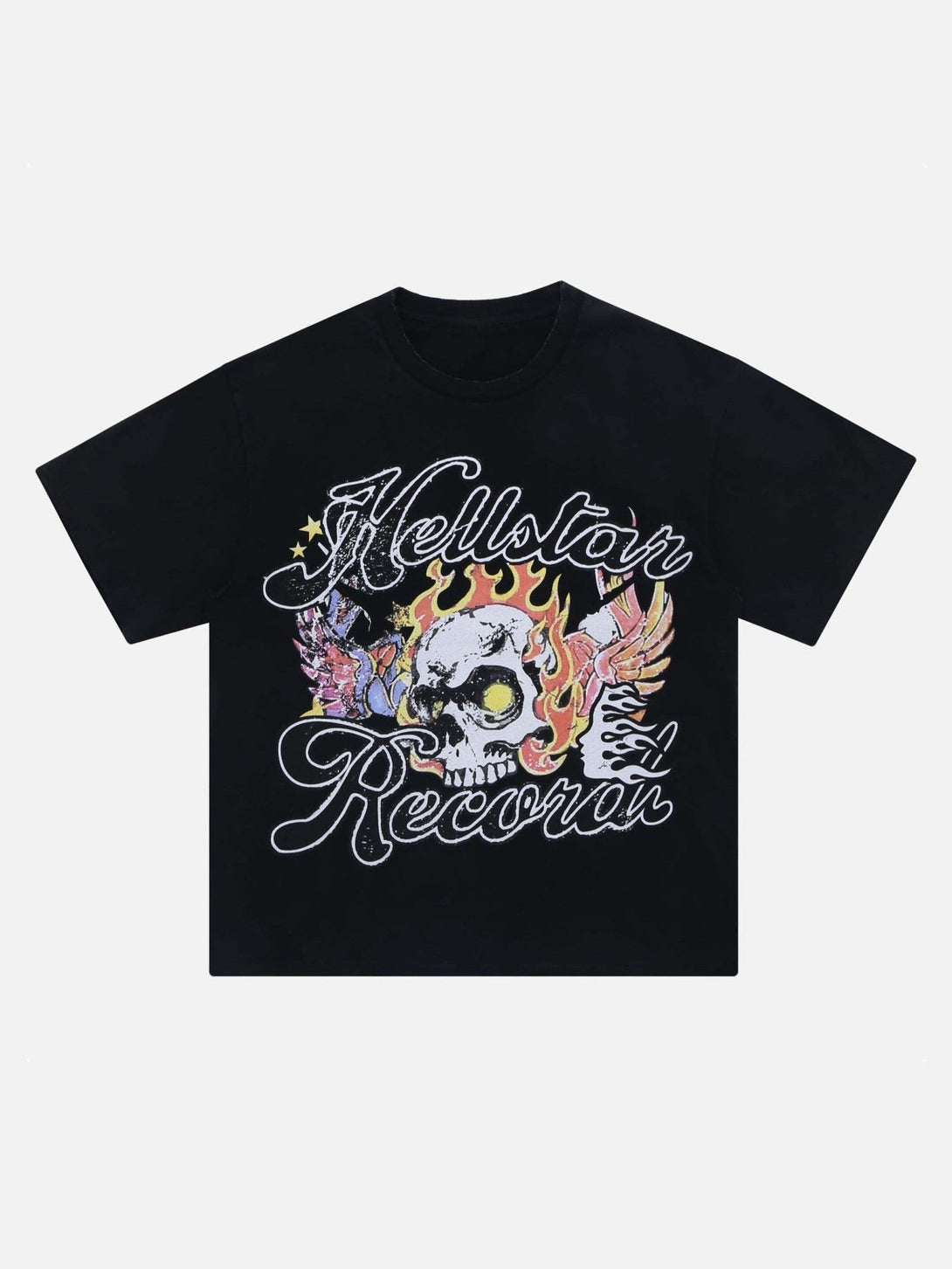 Majesda® - Demon Skull Print T-Shirt- Outfit Ideas - Streetwear Fashion - majesda.com