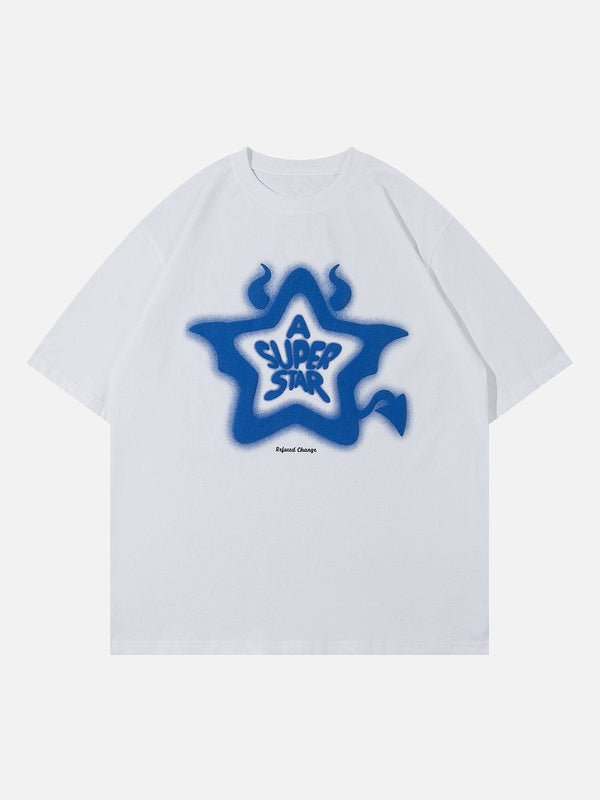 Majesda® - Demon Star Graphic Tee- Outfit Ideas - Streetwear Fashion - majesda.com