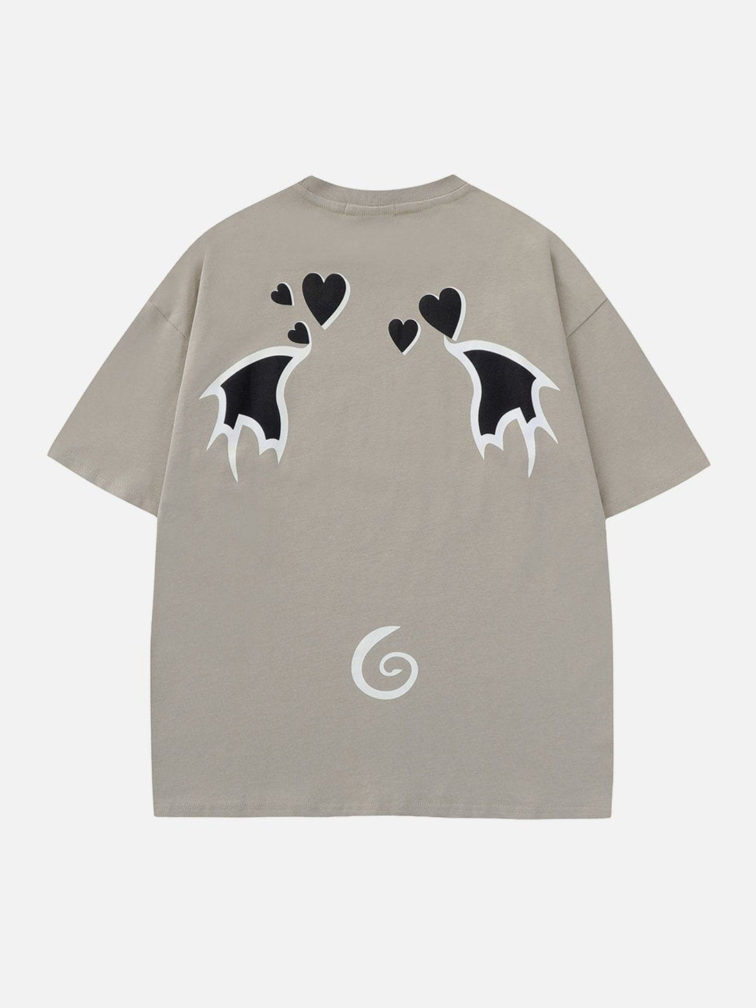 Majesda® - Devil Heart Element Foam Printing Tee- Outfit Ideas - Streetwear Fashion - majesda.com